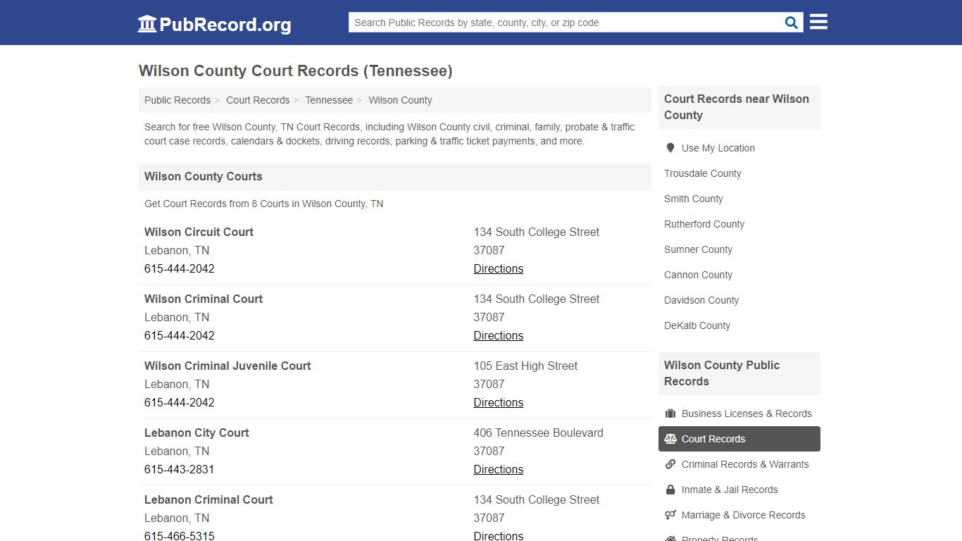 Free Wilson County Court Records (Tennessee Court Records)